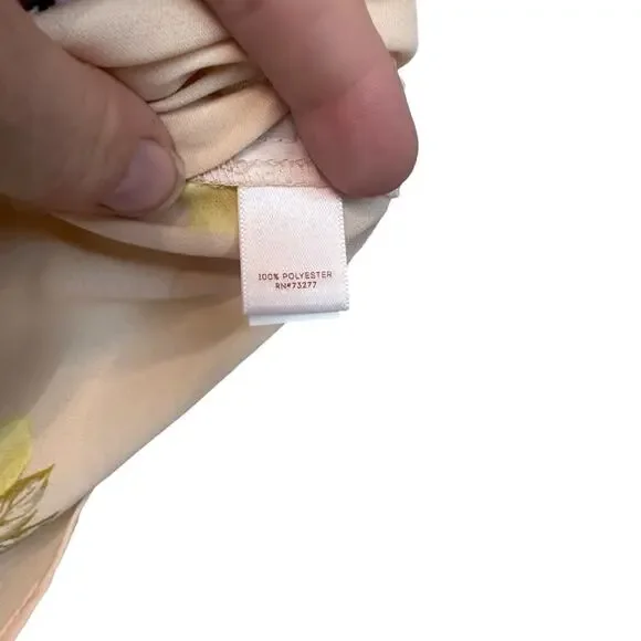 LC Lauren Conrad Peach Pleated Neck Blouse - Size XS - Picture 5 of 7